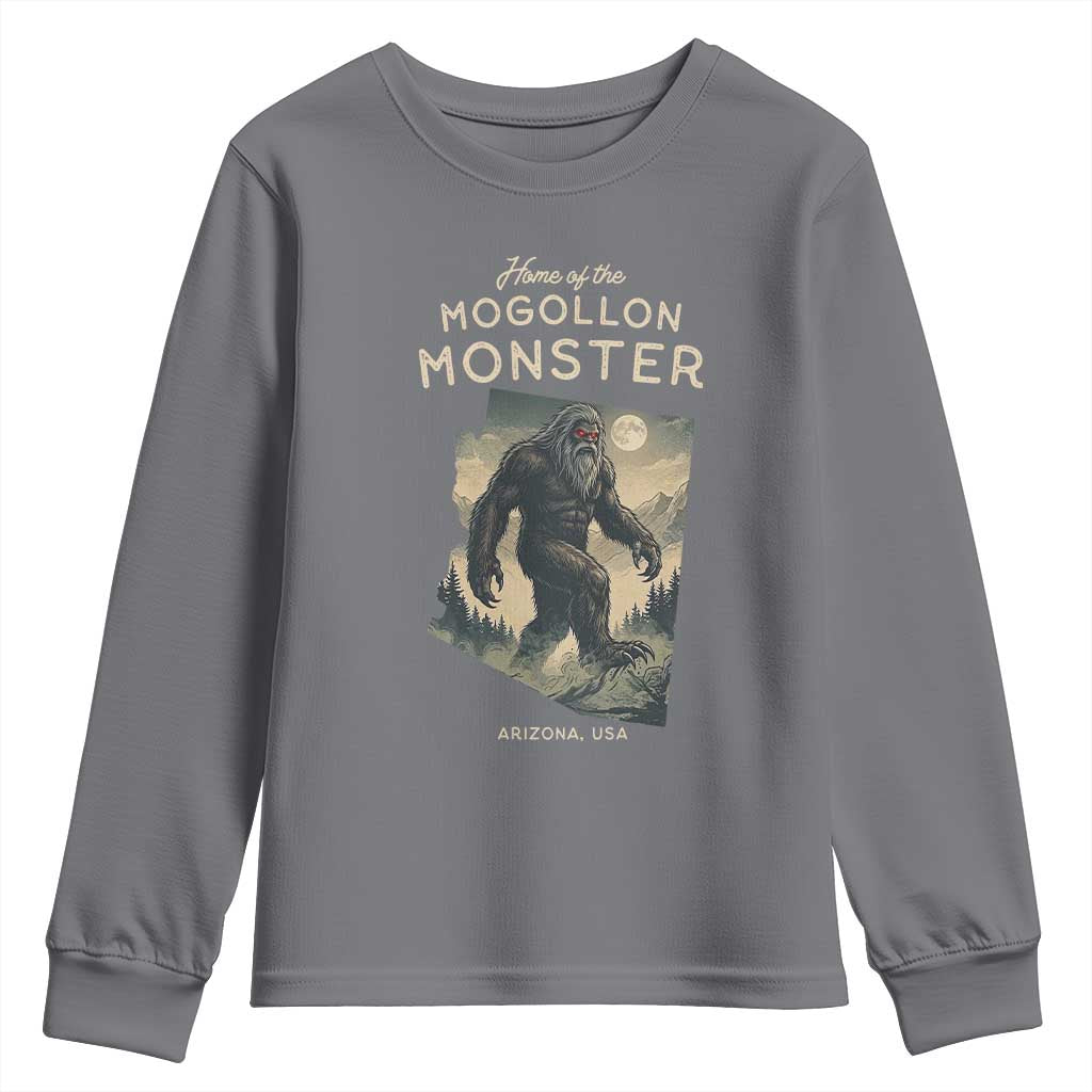Arizona Cryptid Lover Youth Sweatshirt Home Of The Mogollon Monster TS12 Charcoal Print Your Wear