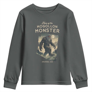 Arizona Cryptid Lover Youth Sweatshirt Home Of The Mogollon Monster TS12 Dark Heather Print Your Wear