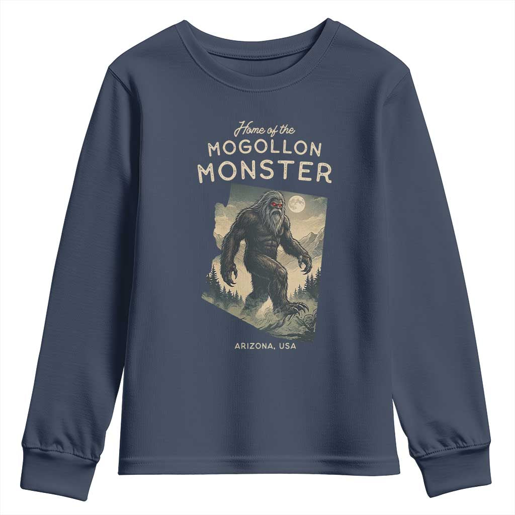 Arizona Cryptid Lover Youth Sweatshirt Home Of The Mogollon Monster TS12 Navy Print Your Wear