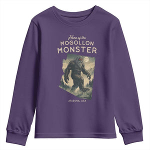Arizona Cryptid Lover Youth Sweatshirt Home Of The Mogollon Monster TS12 Purple Print Your Wear