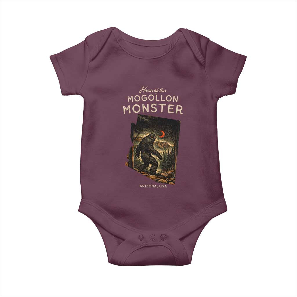 Mogollon Monster Arizona Baby Onesie Home Of The Cryptid Lover TS12 Maroon Print Your Wear