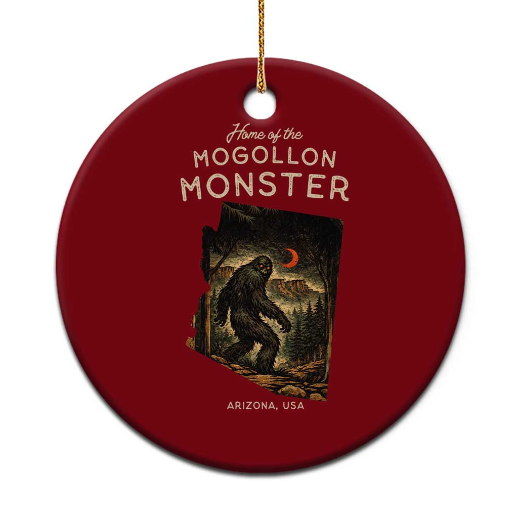 Mogollon Monster Arizona Ceramic Ornament Home Of The Cryptid Lover TS12 1pc Red Print Your Wear