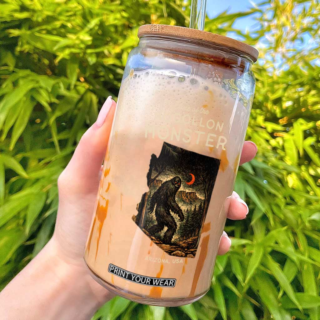 Mogollon Monster Arizona Glass Can Home Of The Cryptid Lover TS12 Black Print Your Wear