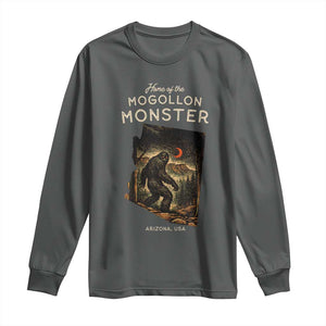 Mogollon Monster Arizona Long Sleeve Shirt Home Of The Cryptid Lover TS12 Dark Heather Print Your Wear