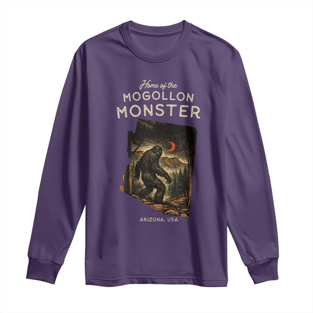Mogollon Monster Arizona Long Sleeve Shirt Home Of The Cryptid Lover TS12 Purple Print Your Wear