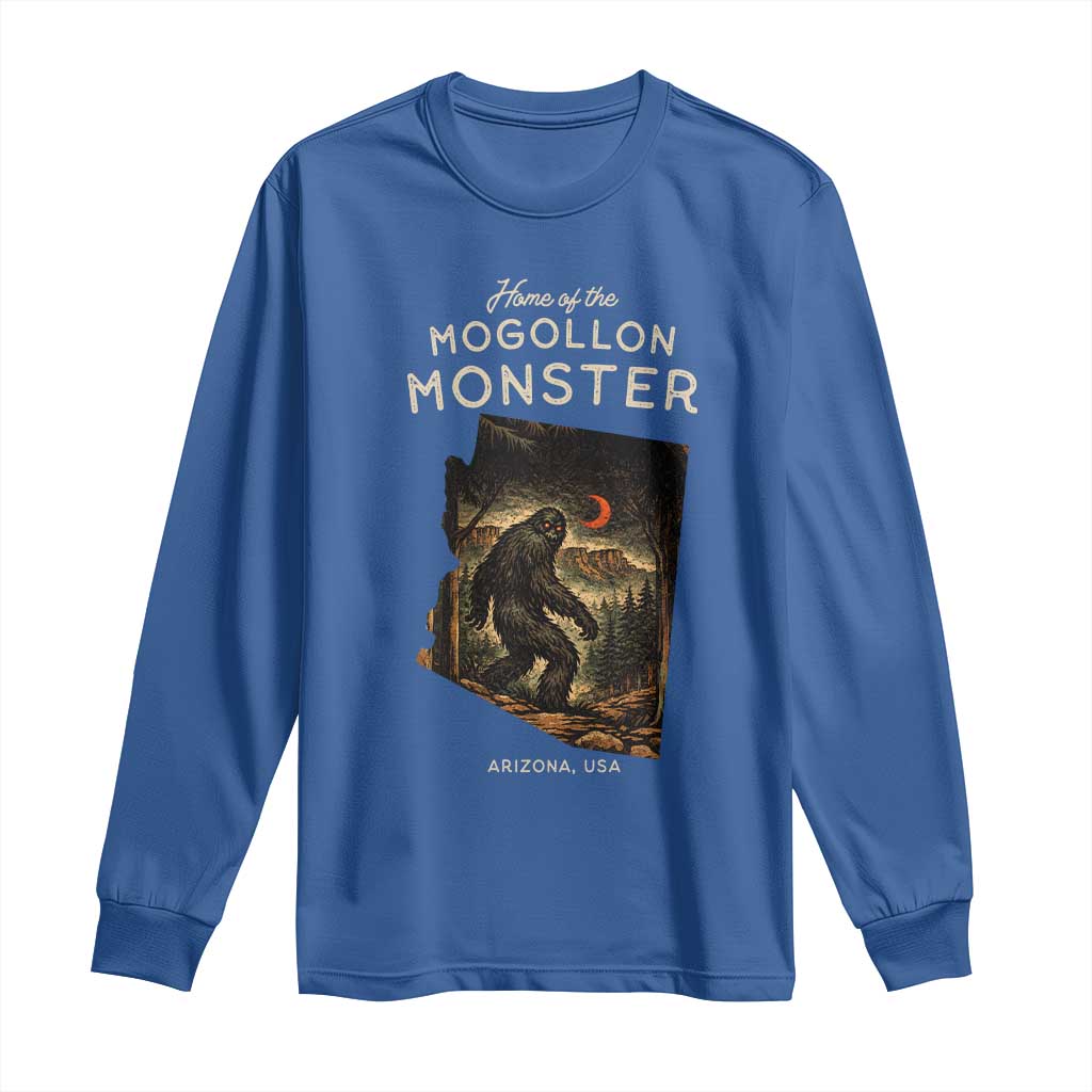 Mogollon Monster Arizona Long Sleeve Shirt Home Of The Cryptid Lover TS12 Royal Blue Print Your Wear
