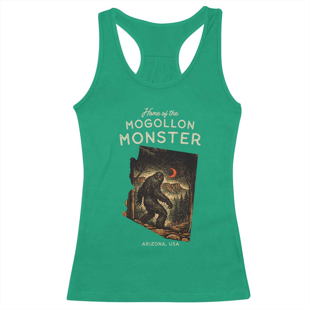 Mogollon Monster Arizona Racerback Tank Top Home Of The Cryptid Lover TS12 Irish Green Print Your Wear
