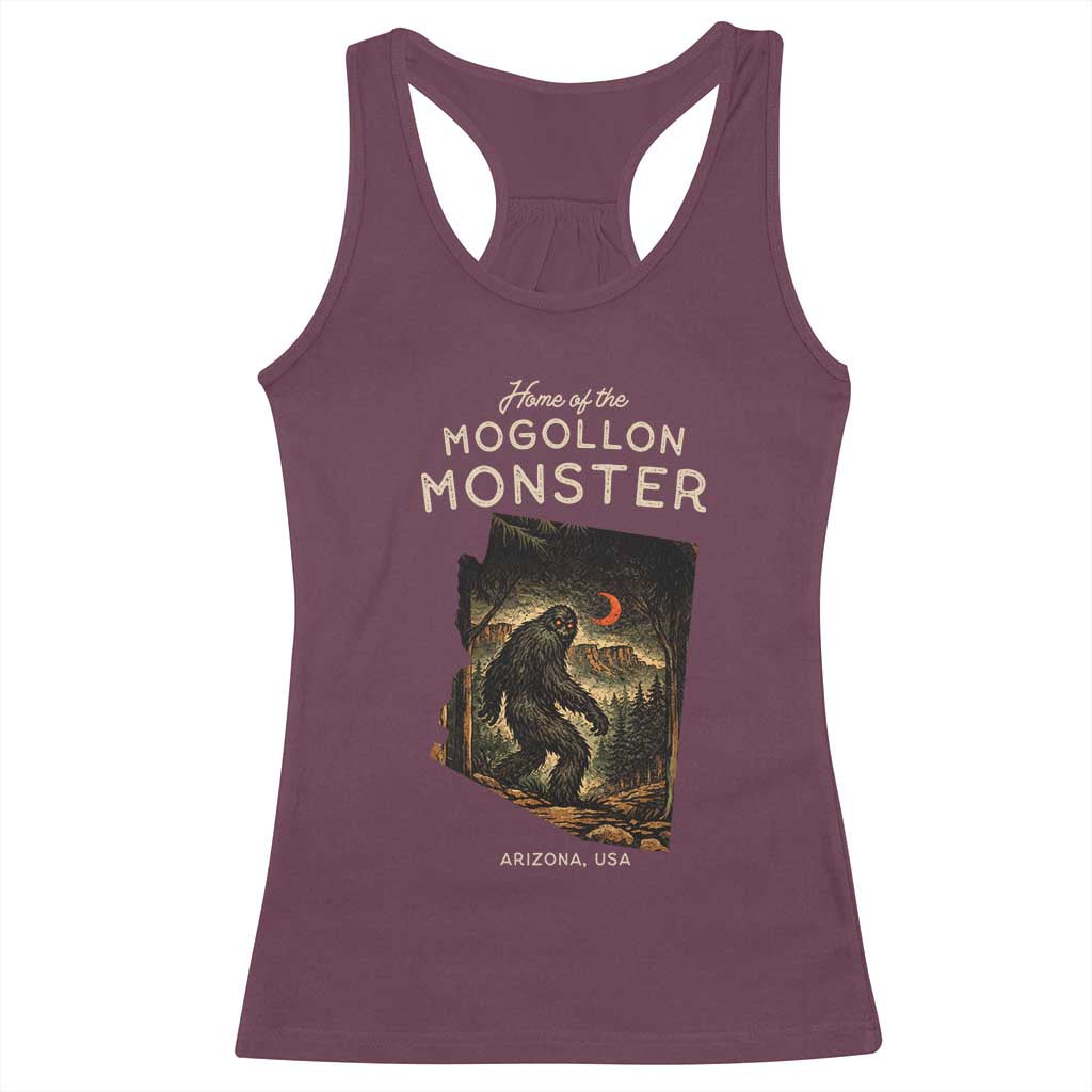 Mogollon Monster Arizona Racerback Tank Top Home Of The Cryptid Lover TS12 Maroon Print Your Wear