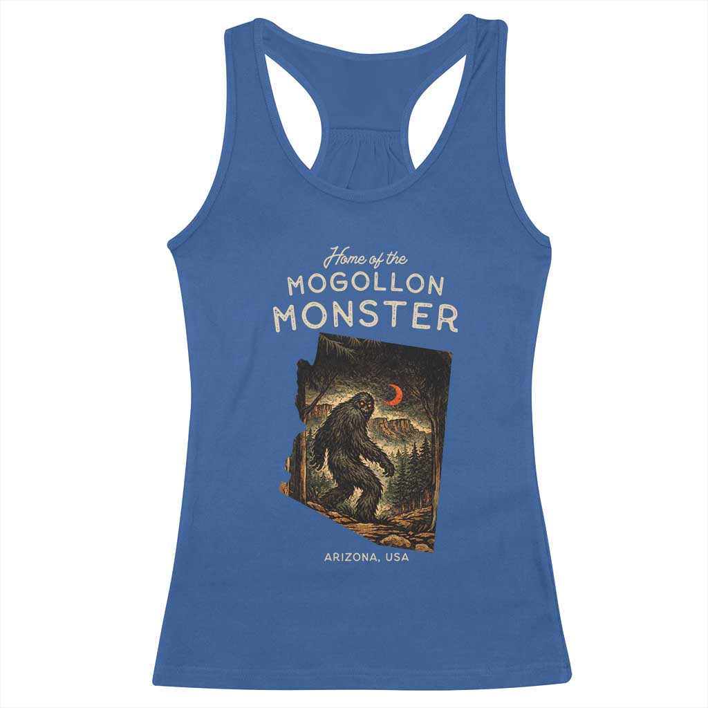Mogollon Monster Arizona Racerback Tank Top Home Of The Cryptid Lover TS12 Royal Blue Print Your Wear