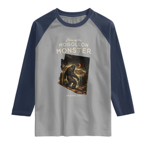 Mogollon Monster Arizona Raglan Shirt Home Of The Cryptid Lover TS12 Sport Gray Navy Print Your Wear