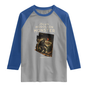Mogollon Monster Arizona Raglan Shirt Home Of The Cryptid Lover TS12 Sport Gray Royal Print Your Wear