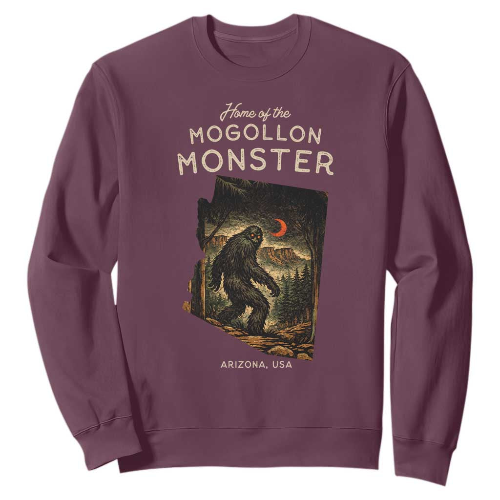 Mogollon Monster Arizona Sweatshirt Home Of The Cryptid Lover TS12 Maroon Print Your Wear