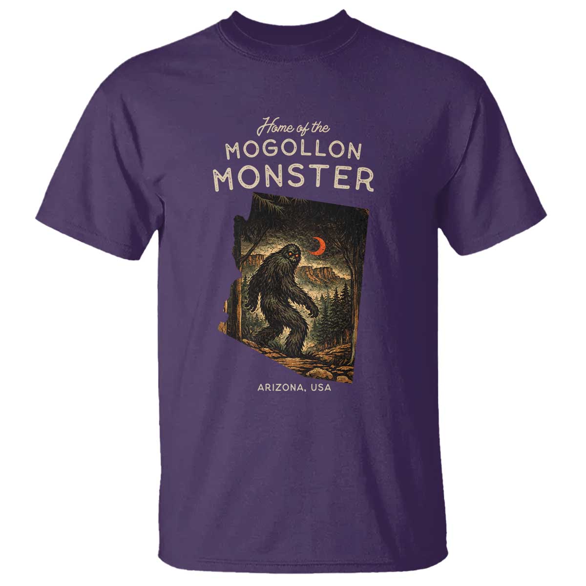 Mogollon Monster Arizona T Shirt Home Of The Cryptid Lover TS12 Purple Print Your Wear