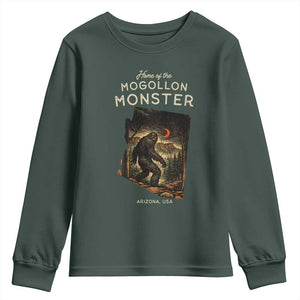 Mogollon Monster Arizona Youth Sweatshirt Home Of The Cryptid Lover TS12 Dark Forest Green Print Your Wear