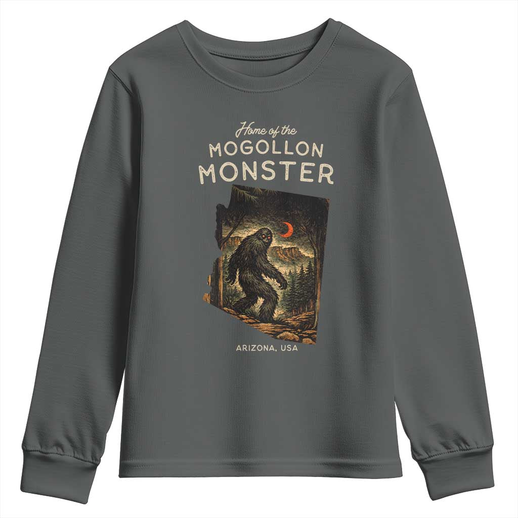 Mogollon Monster Arizona Youth Sweatshirt Home Of The Cryptid Lover TS12 Dark Heather Print Your Wear