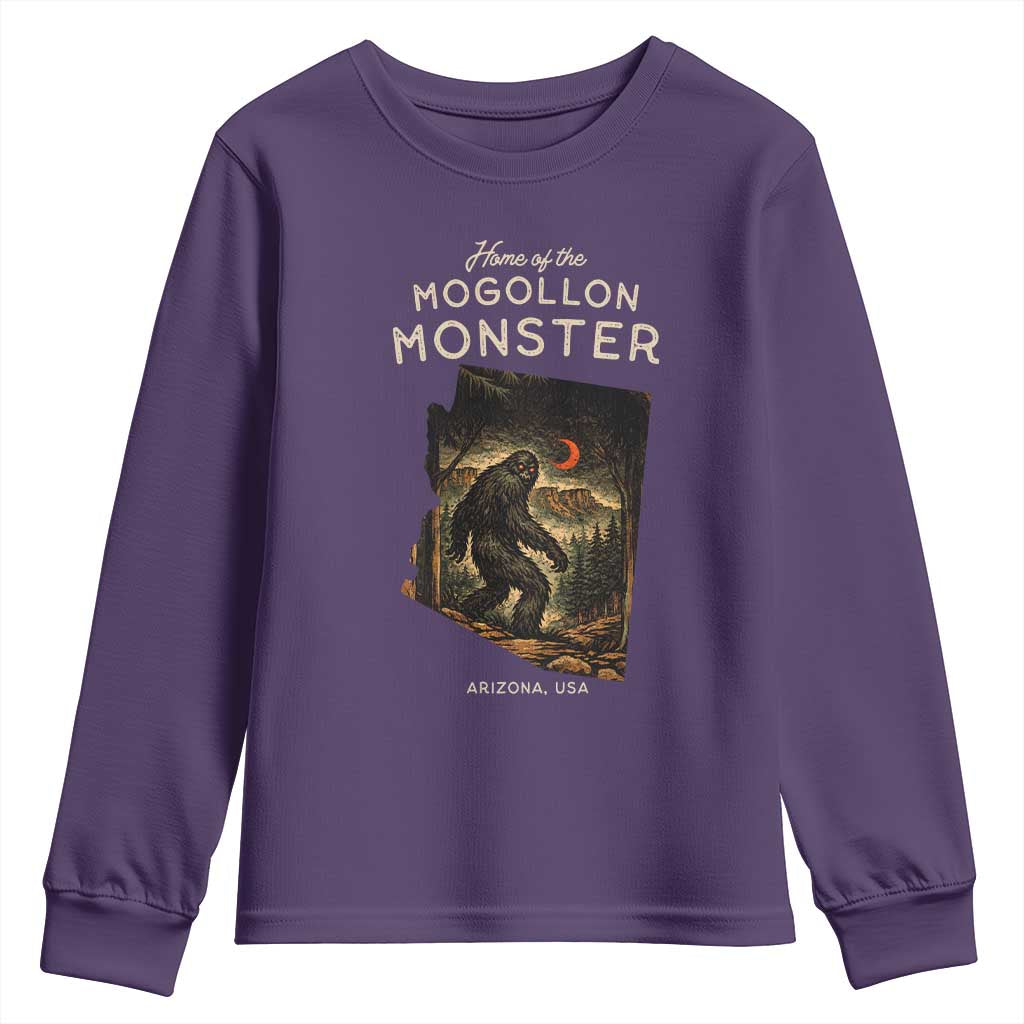 Mogollon Monster Arizona Youth Sweatshirt Home Of The Cryptid Lover TS12 Purple Print Your Wear