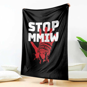 Indigenous Women Awareness Throw Blanket Stop MMIW Red Handprint Graphic TS12 Print Your Wear