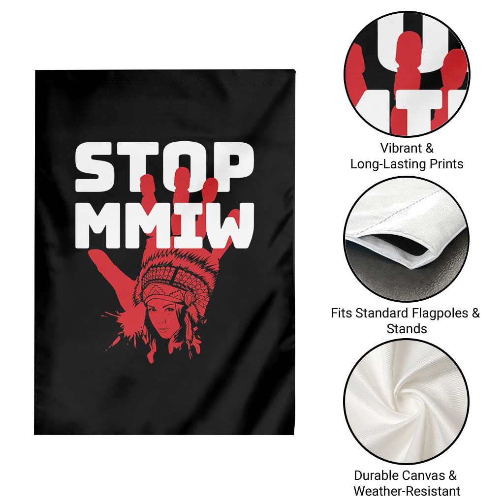Indigenous Women Awareness Garden Flag Stop MMIW Red Handprint Graphic TS12 Print Your Wear