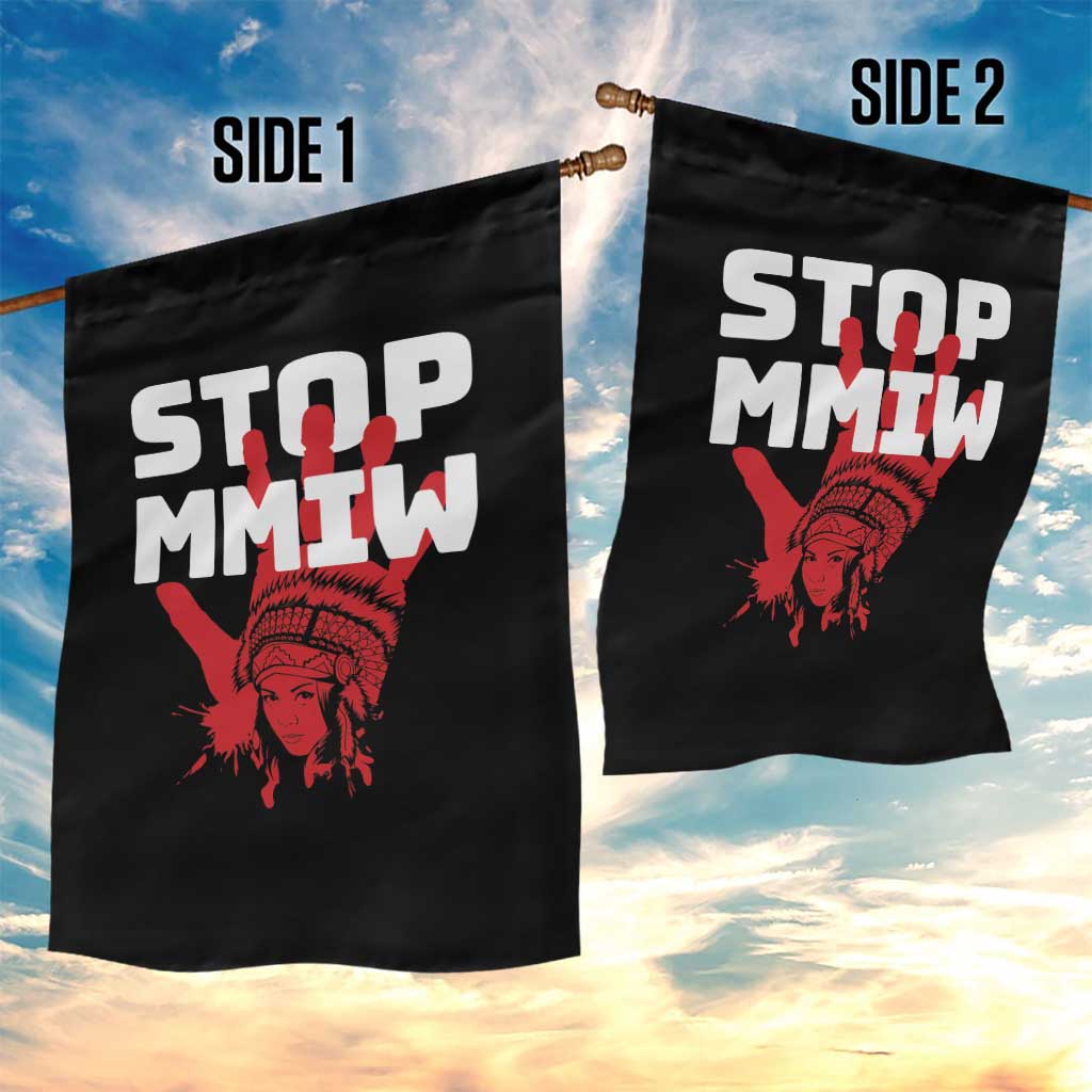 Indigenous Women Awareness Garden Flag Stop MMIW Red Handprint Graphic TS12 Print Your Wear