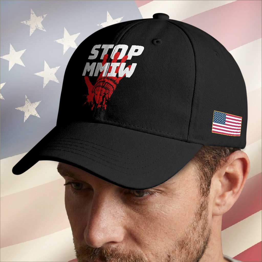 Indigenous Women Awareness Baseball Cap Stop MMIW Red Handprint Graphic TS12 Print Your Wear