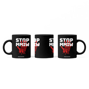 Indigenous Women Awareness Coffee Mug Stop MMIW Red Handprint Graphic TS12 Print Your Wear