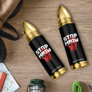 Indigenous Women Awareness Bullet Tumbler Stop MMIW Red Handprint Graphic TS12 Print Your Wear