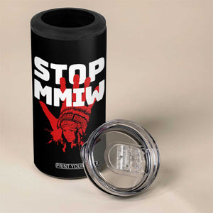 Indigenous Women Awareness 4 in 1 Can Cooler Tumbler Stop MMIW Red Handprint Graphic TS12 Print Your Wear