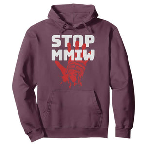 Indigenous Women Awareness Hoodie Stop MMIW Red Handprint Graphic TS12 Maroon Print Your Wear