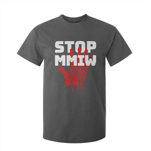 Indigenous Women Awareness T Shirt For Kid Stop MMIW Red Handprint Graphic TS12 Dark Heather Print Your Wear