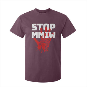 Indigenous Women Awareness T Shirt For Kid Stop MMIW Red Handprint Graphic TS12 Maroon Print Your Wear