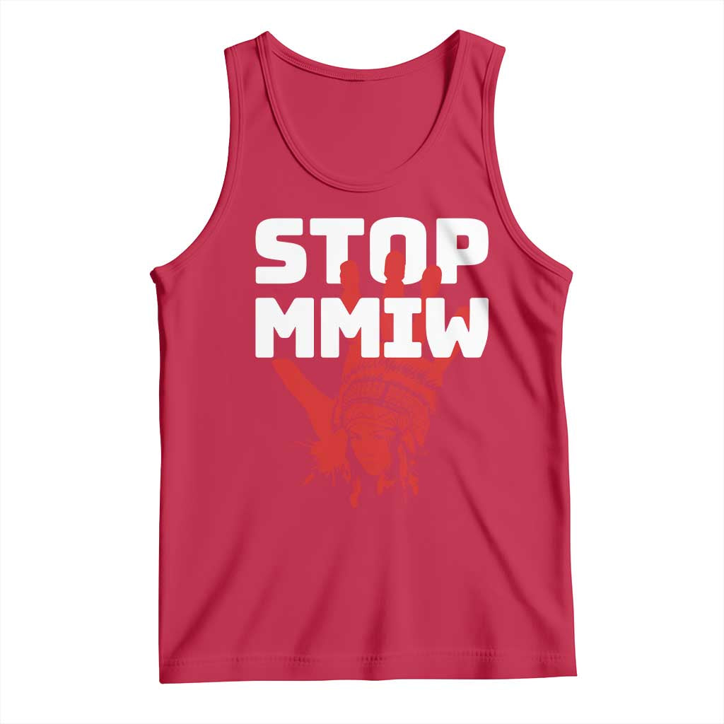Indigenous Women Awareness Tank Top Stop MMIW Red Handprint Graphic TS12 Red Print Your Wear
