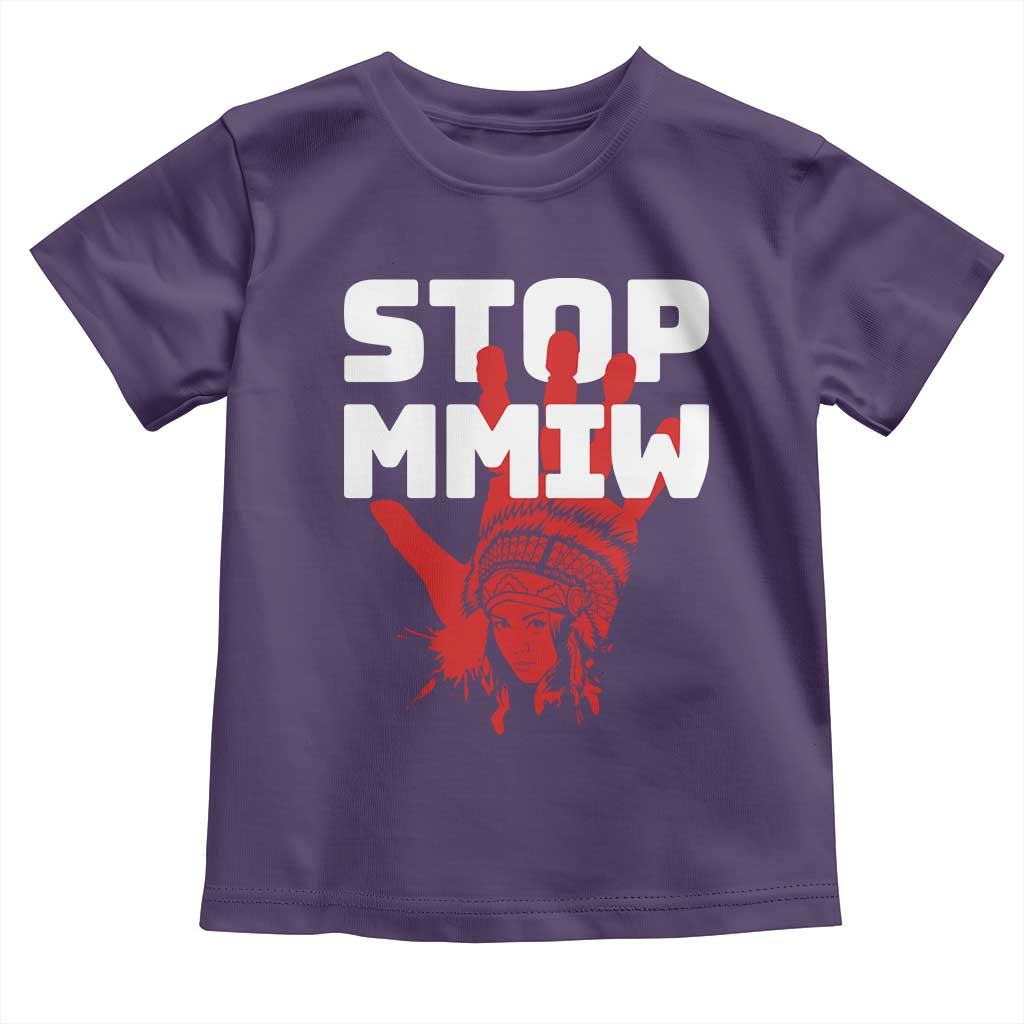 Indigenous Women Awareness Toddler T Shirt Stop MMIW Red Handprint Graphic TS12 Purple Print Your Wear