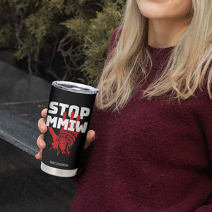 Indigenous Women Awareness Tumbler Cup Stop MMIW Red Handprint Graphic TS12 Print Your Wear