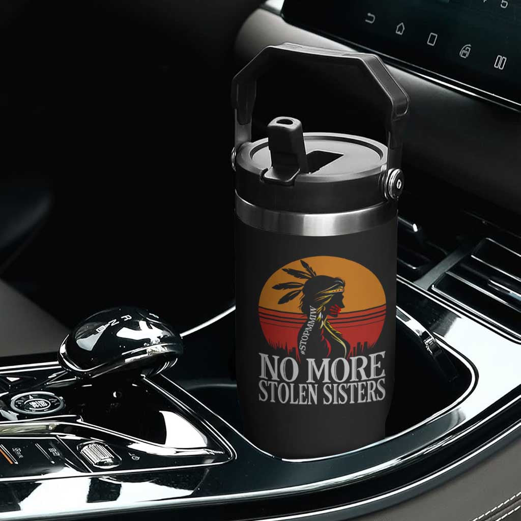 MMIW Awareness Flip Straw Tumbler No More Stolen Sisters Native American Gift TS12 Print Your Wear