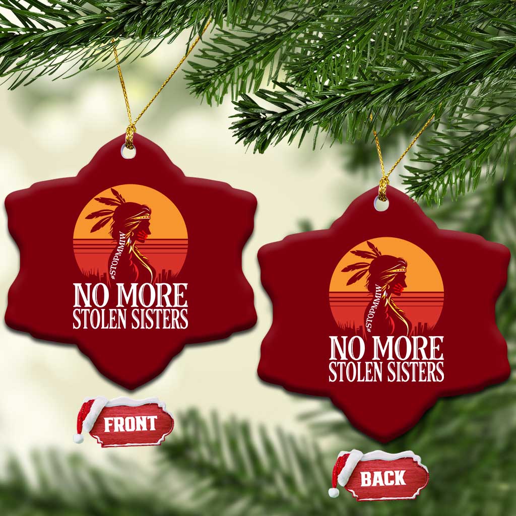 MMIW Awareness Ceramic Ornament No More Stolen Sisters Native American Gift TS12 Print Your Wear