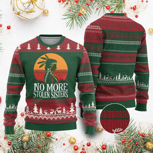 MMIW Awareness Ugly Christmas Sweater No More Stolen Sisters Native American Gift TS12 Red Green Print Your Wear