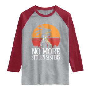 MMIW Awareness Raglan Shirt No More Stolen Sisters Native American Gift TS12 Heather Gray Heather Red Print Your Wear