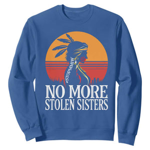 MMIW Awareness Sweatshirt No More Stolen Sisters Native American Gift TS12 Royal Blue Print Your Wear