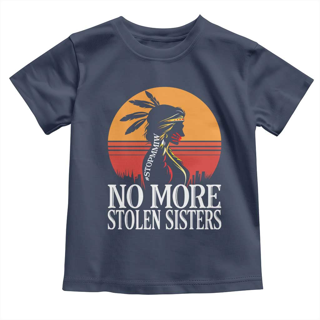 MMIW Awareness Toddler T Shirt No More Stolen Sisters Native American Gift TS12 Navy Print Your Wear