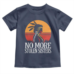 MMIW Awareness Toddler T Shirt No More Stolen Sisters Native American Gift TS12 Navy Print Your Wear