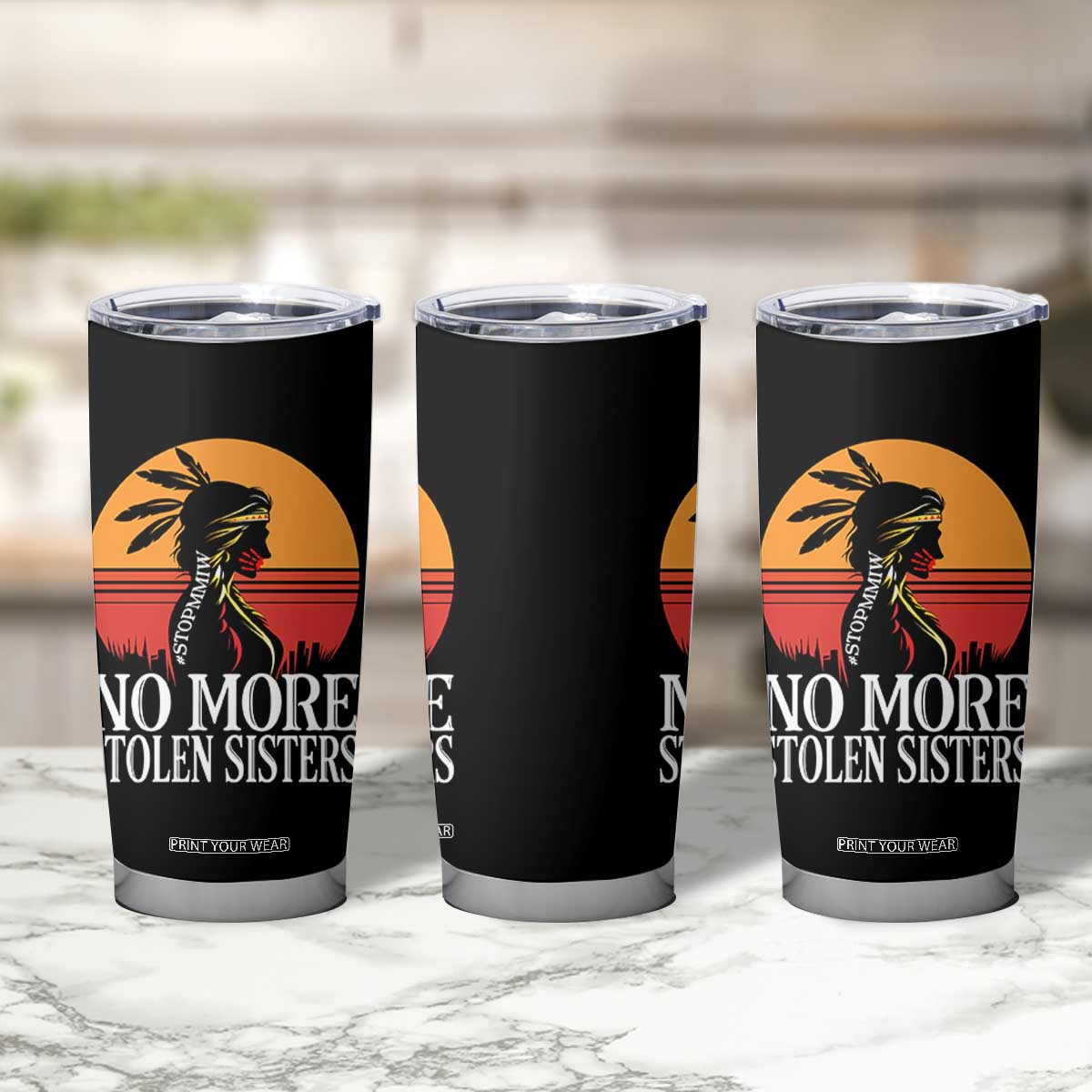 MMIW Awareness Tumbler Cup No More Stolen Sisters Native American Gift TS12 Print Your Wear