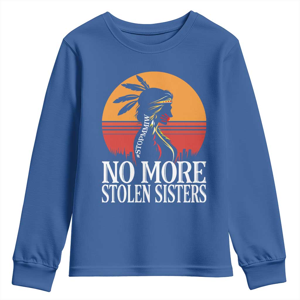 MMIW Awareness Youth Sweatshirt No More Stolen Sisters Native American Gift TS12 Royal Blue Print Your Wear