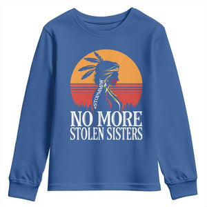 MMIW Awareness Youth Sweatshirt No More Stolen Sisters Native American Gift TS12 Royal Blue Print Your Wear