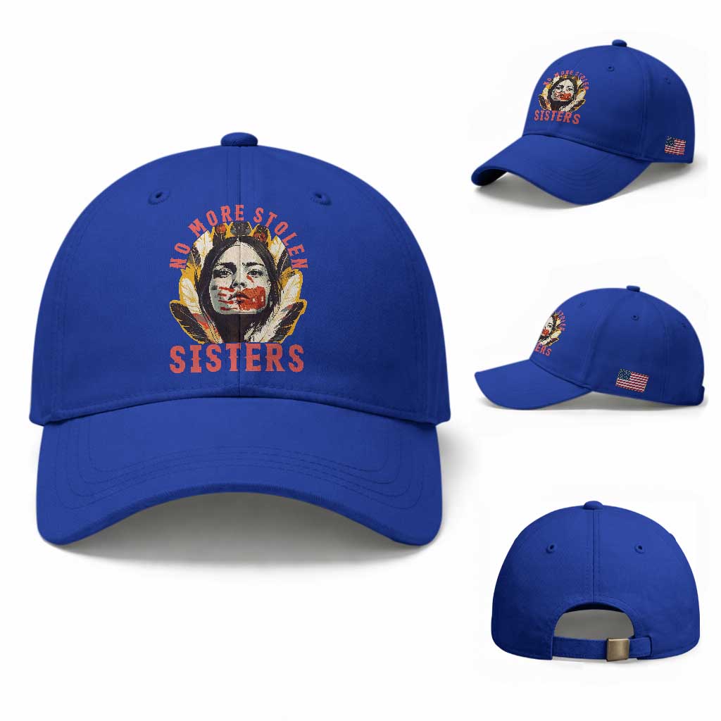 Native American Awareness Gift Baseball Cap No More Stolen Sisters MMIW Support TS12 Baseball Cap Universal Fit Royal Blue Print Your Wear