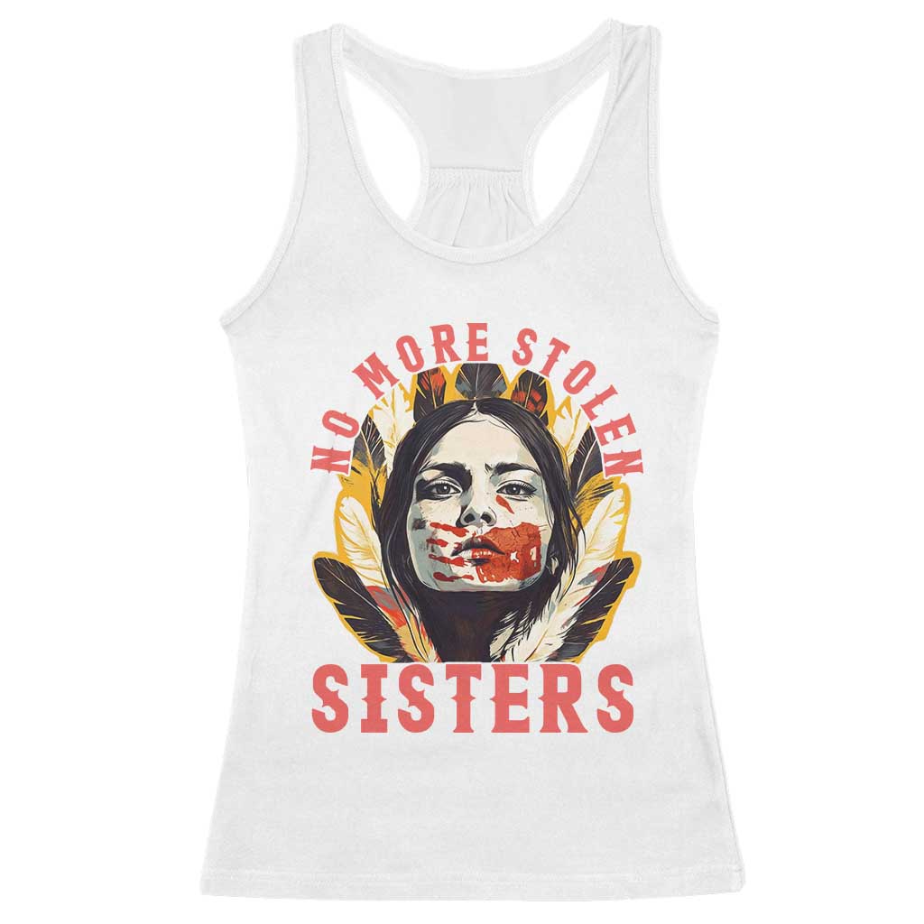 Native American Awareness Gift Racerback Tank Top No More Stolen Sisters MMIW Support TS12 White Print Your Wear
