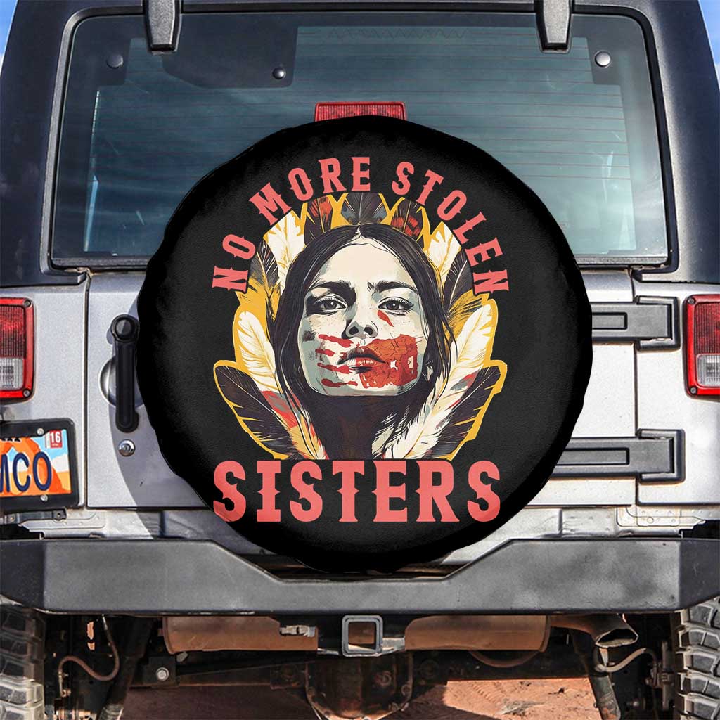 Native American Awareness Gift Spare Tire Cover No More Stolen Sisters MMIW Support TS12 No hole Black Print Your Wear