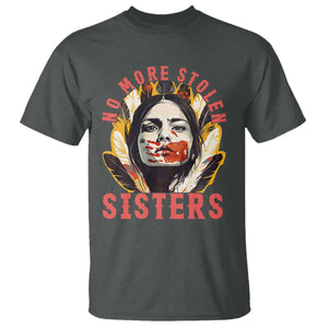 Native American Awareness Gift T Shirt No More Stolen Sisters MMIW Support TS12 Dark Heather Print Your Wear