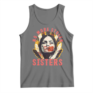 Native American Awareness Gift Tank Top No More Stolen Sisters MMIW Support TS12 Black Heather Print Your Wear