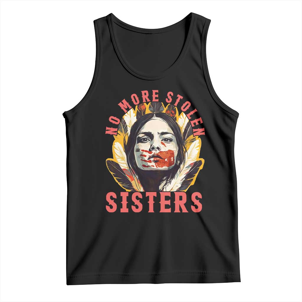 Native American Awareness Gift Tank Top No More Stolen Sisters MMIW Support TS12 Black Print Your Wear