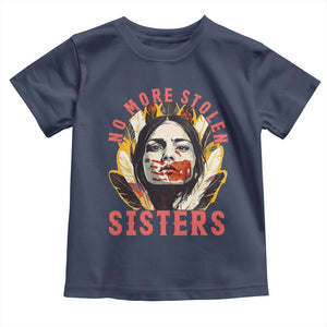 Native American Awareness Gift Toddler T Shirt No More Stolen Sisters MMIW Support TS12 Navy Print Your Wear